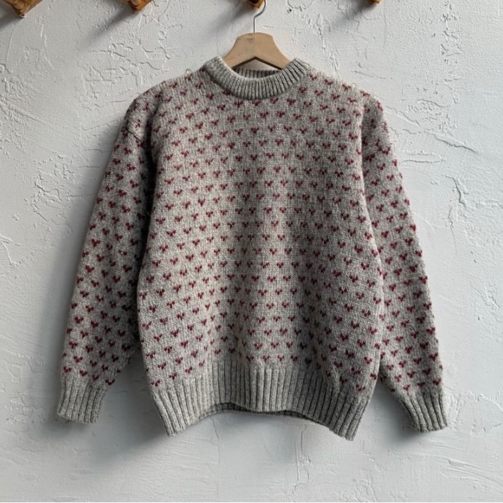 Vintage Eddie Bauer wool heart sweater